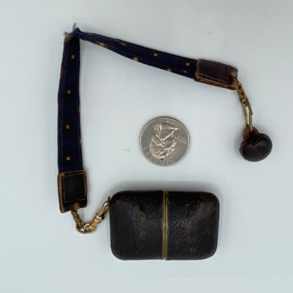 Vintage 1950s Shields Fifth Avenue N.Y  Brown Leather Purse Watch - Picture 16 of 16